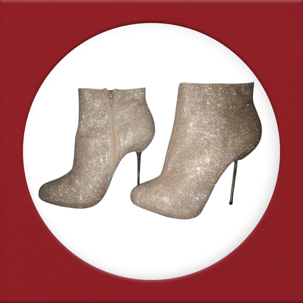Elegant Glitter Ankle Boots
